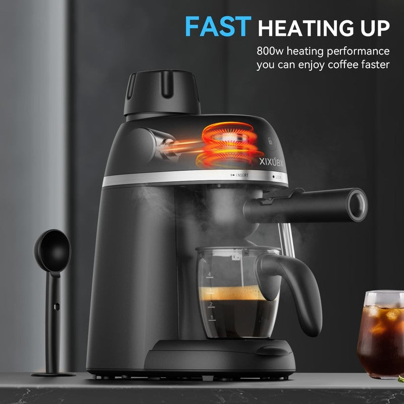 3.5 Bar Espresso & Cappuccino Machine 800W Black Compact1