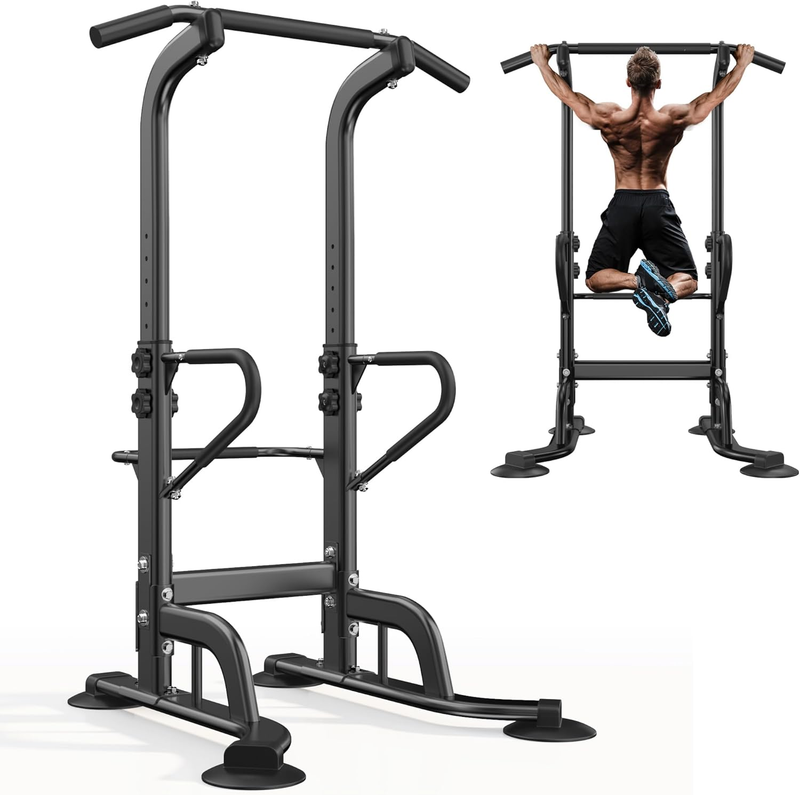 Power Tower Pull Up Bar and Dip Station, 11 Level Adjustable Home Gym Equipment0