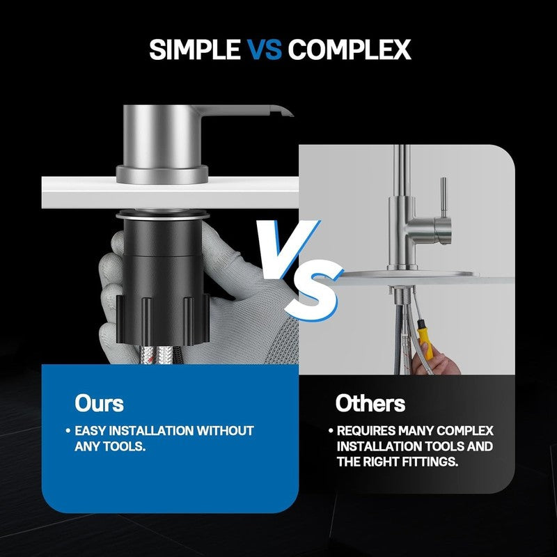 Brushed Nickel Pull Out Kitchen Faucet with Sprayer for Sink and Bar5