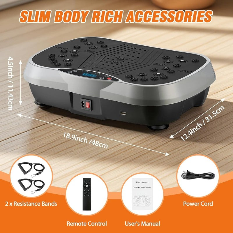 Vibration Plate Exercise Machine 400lbs 6 Modes 120 Level Full Body Workout7