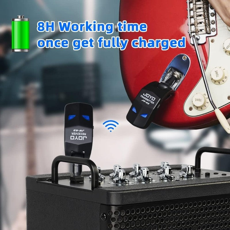 2.4GHz Wireless Guitar System 4 Channel Rechargeable Transmitter Receiver2