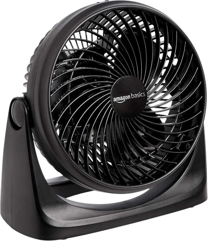 Air Circulator Desk Fan 90° Tilt 3 Speed Home Office 35W Lightweight Black8