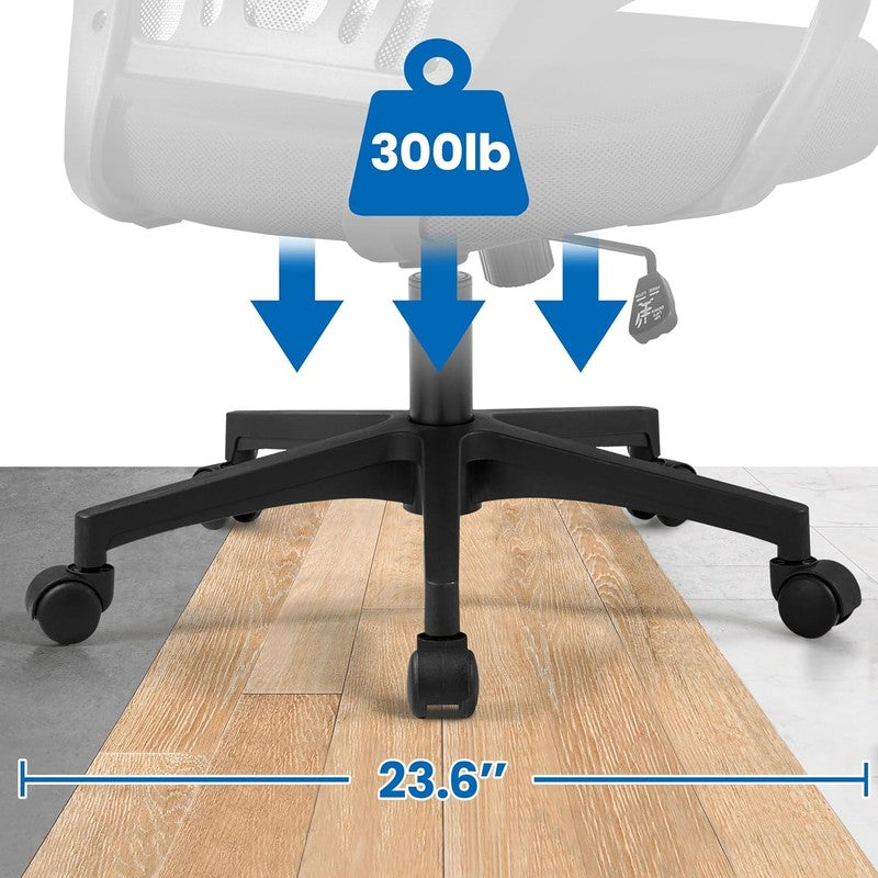 2-Pack Ergonomic Mid Back Mesh Office Chairs with Lumbar Support - Black9