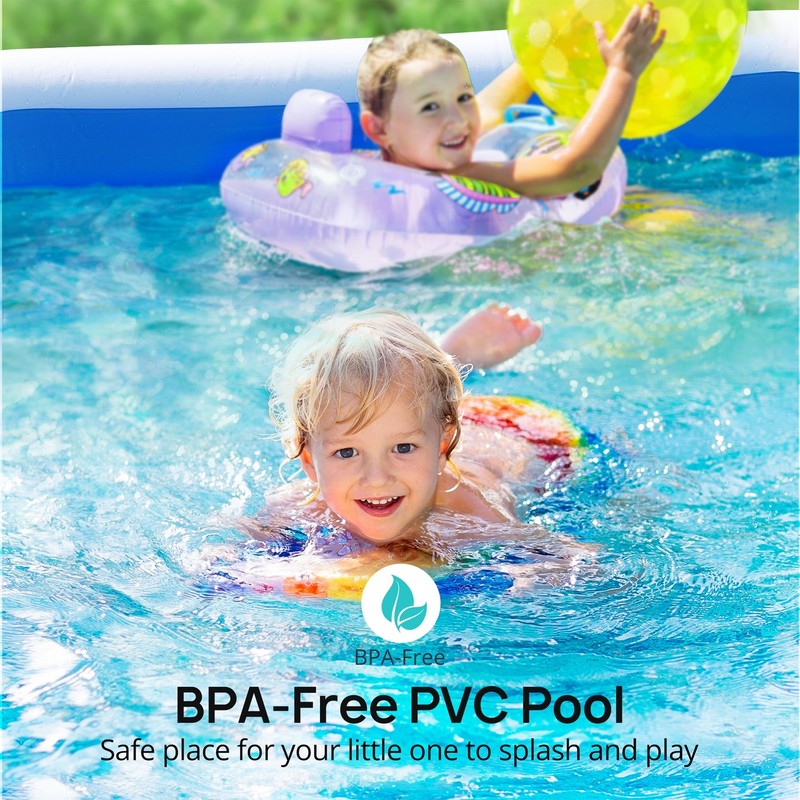 120x72x20 Inflatable Swimming Pool Large Family Kiddie Outdoor Pool2
