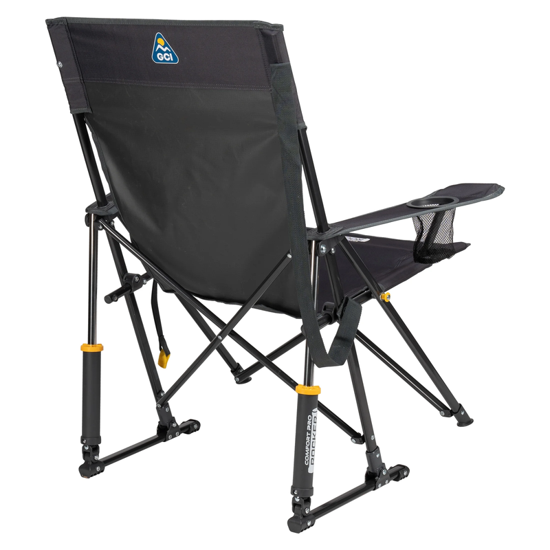 Comfort Pro Rocker Foldable Rocking Camp Chair with Solid Backrest,  Charcoal4
