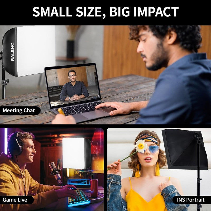 16" Softbox Lighting Kit LED 50W 5500K 97CRI Continuous Light for Video & Photo6