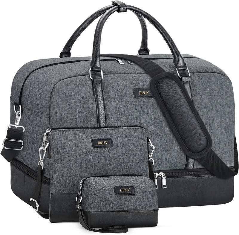 Weekender Bags for Women, 21" Weekender Travel Bag, Travel Duffle Bag with Shoe 9
