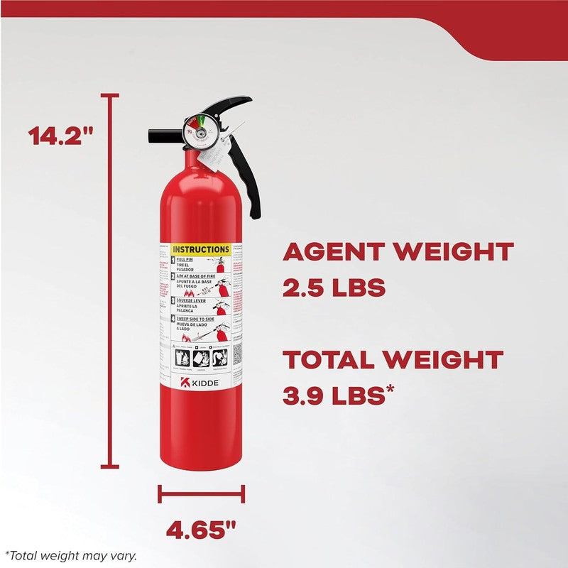 Multi Purpose Fire Extinguisher for Home, Office, Dorm, Residential, 1A10BC, 2 P7