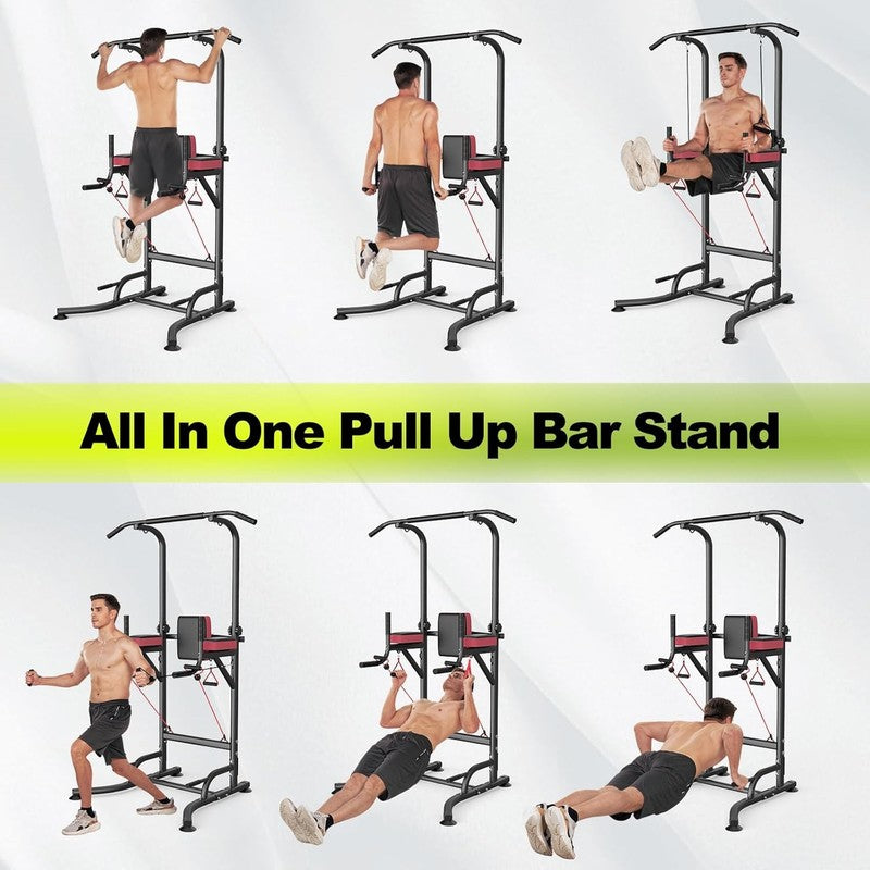 Pull Up Bar Free Standing Power Tower, 450LBS Dip Station for Home Gym2