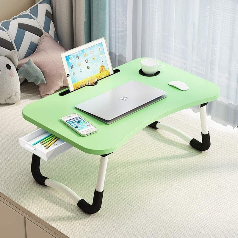 Foldable Lap Desk, 23.6 Inch Portable Wood Laptop Desk Table Workspace Organizer1