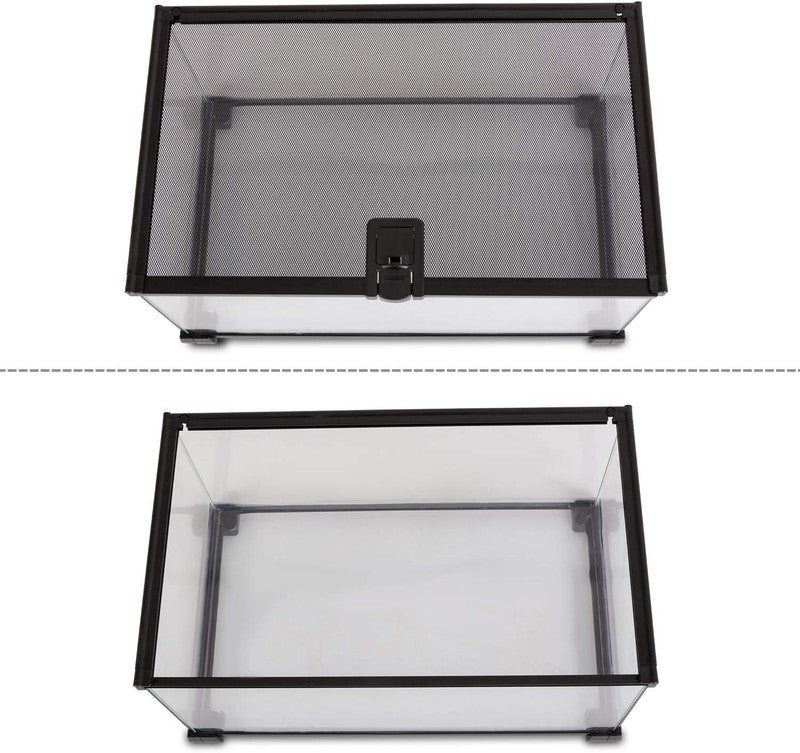 10 Gal Glass Reptile Terrarium 20x12x10 w/ Sliding Screen Top Small Pets3