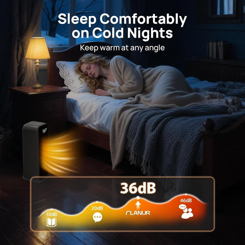 Smart 1500W Portable Electric Space Heater WiFi Thermostat Timer 4 Modes Black5