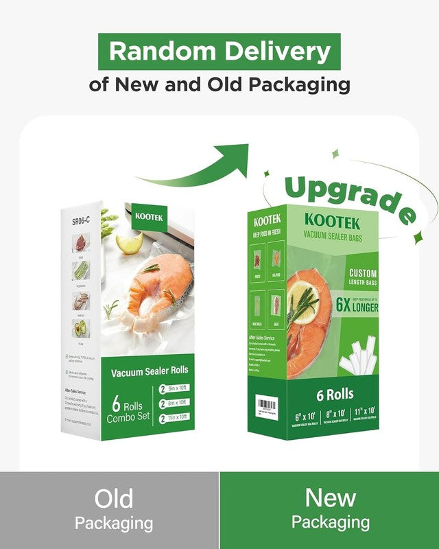 Commercial Grade Vacuum Sealer Bags   6 Rolls for Food Storage & Meal Prep6