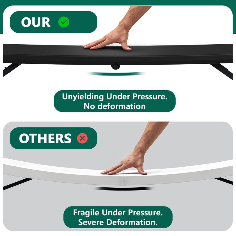 4 Ft Adjustable Height Folding Table, Max Load 400Lbs, Portable Camping Table wi3