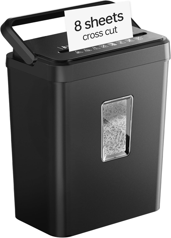 8 Sheet Cross Cut Paper Shredder P 4 4.2Gal Credit Card Home Office Portable8