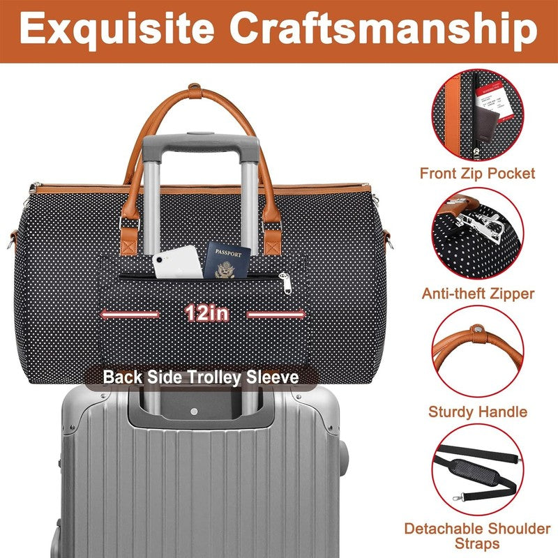 2in1 Garment Duffle Bag 3Pc Set Hanging Suit Travel Carry On2