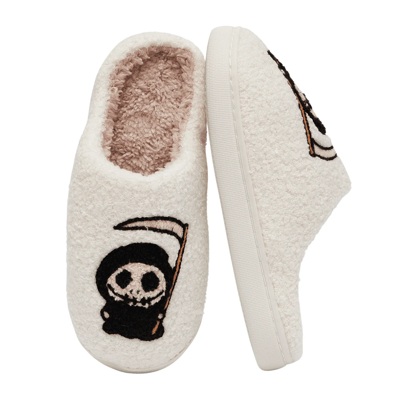 Halloween Ghost Slippers for Family Plush Comfy Warm Shoes Men Women10