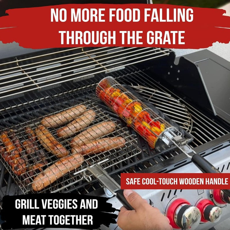 'S Bbq Grill Basket Set for Meat Fish Vegetables Stainless Steel 304 Barbecue Bb4