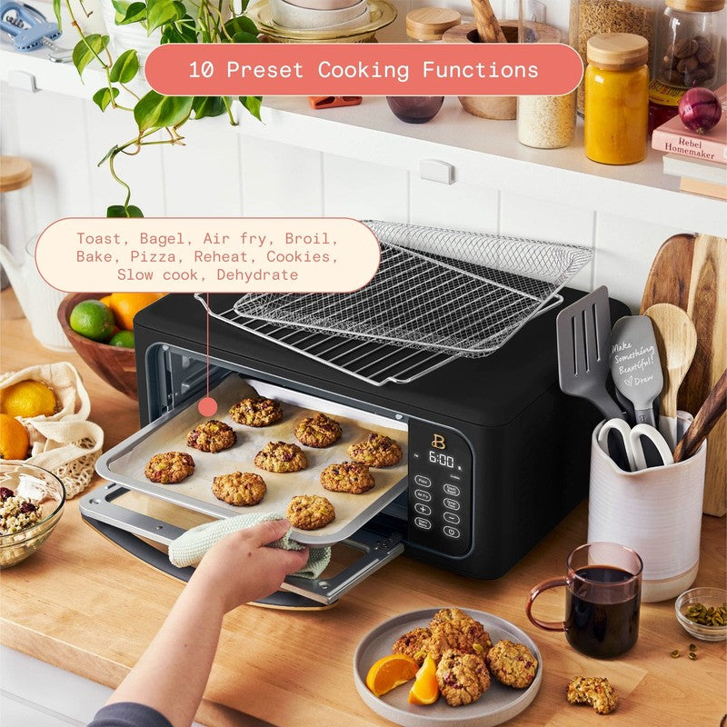 Drew Barrymore Infrared Air Fryer Toaster Oven 9-Slice 1800W Black Sesame1