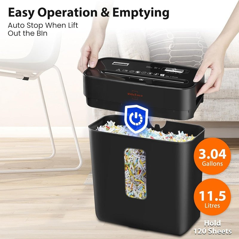 6 Sheet Cross Cut Paper Shredder P 4 Home Office Jam Proof Card/Staple/Clip3