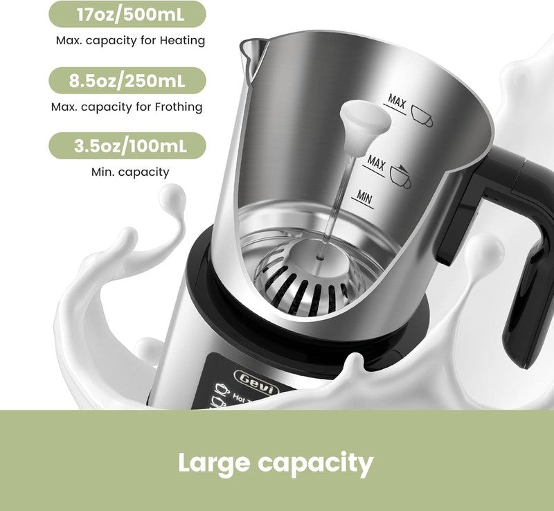 Hot Chocolate Maker with 5 in 1 Milk Frother and Steamer, Professional Milk Stea4