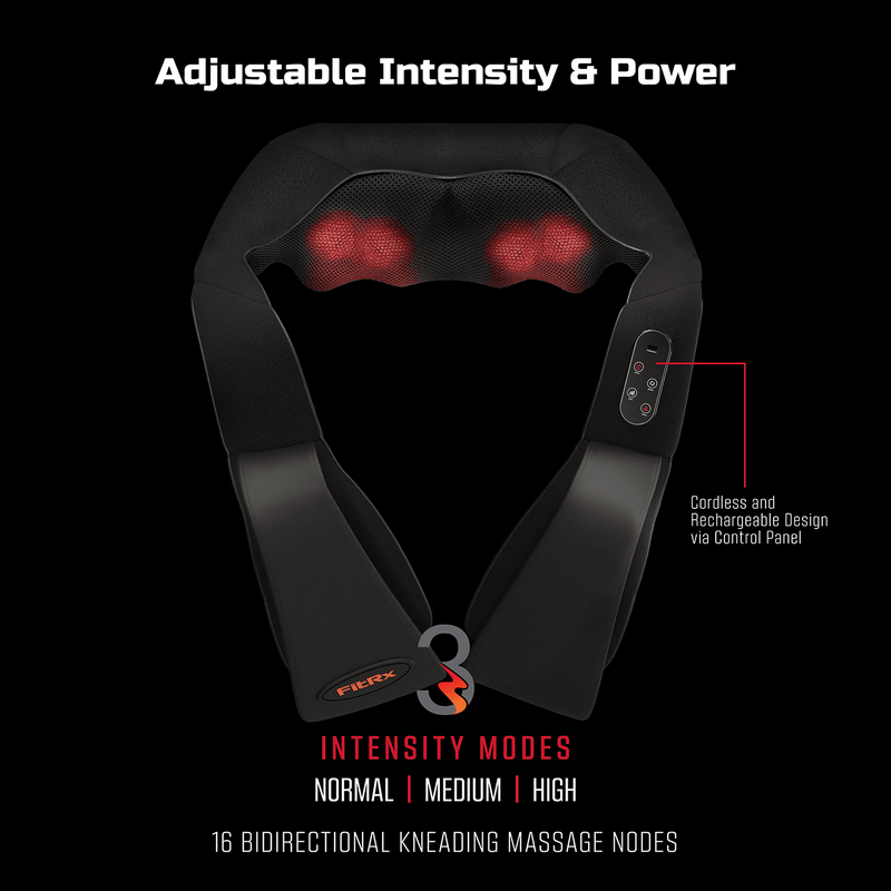 Cordless Shiatsu Neck & Back Massager with Heat – USB Rechargeable Shoulder 1