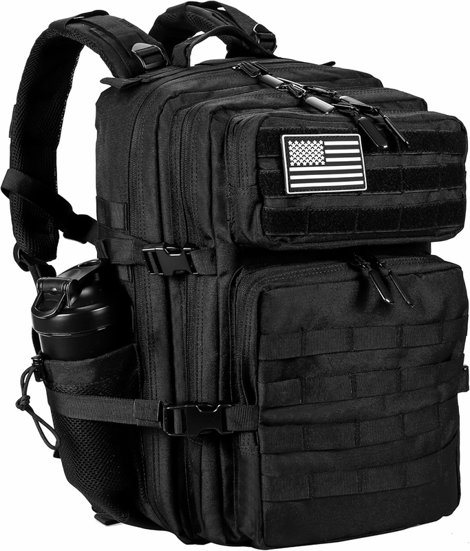 Tactical Backpack 45L Army Black MOLLE 3 Day Assault Rucksack Bag8