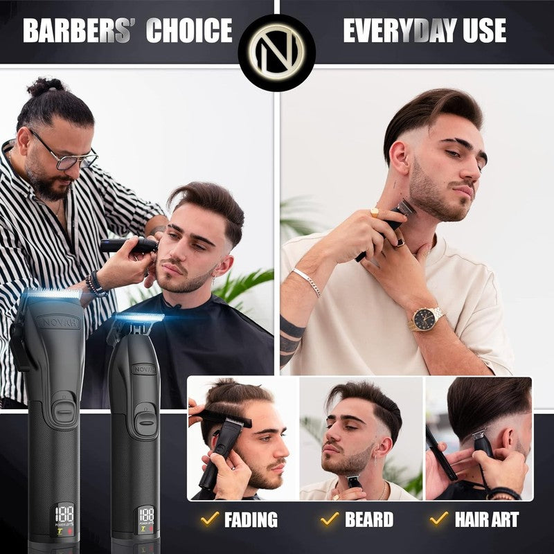 Novah  Professional Hair Clippers for Men, Professional Barber Clippers and Trim2