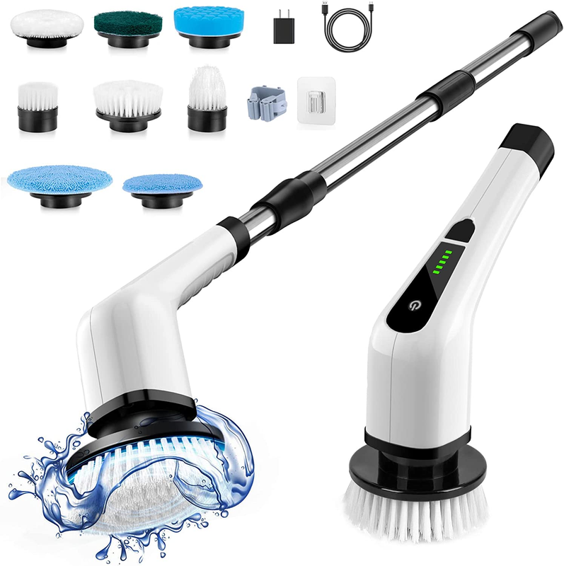 Electric Spin Scrubber, Cordless Cleaning Brush Scrubber for Home, 8 Replaceable9
