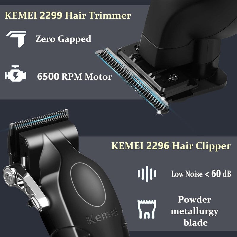 Professional Hair Clipper Trimmer Set Cordless Barber Kit Foil Shaver1