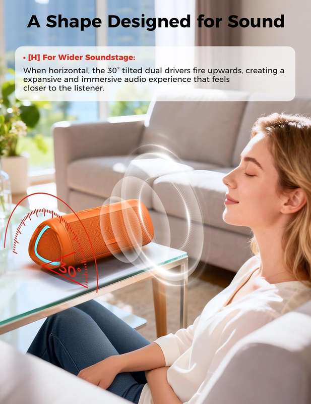Bluetooth Speaker 20W HD Sound Portable Waterproof Outdoor Speaker7