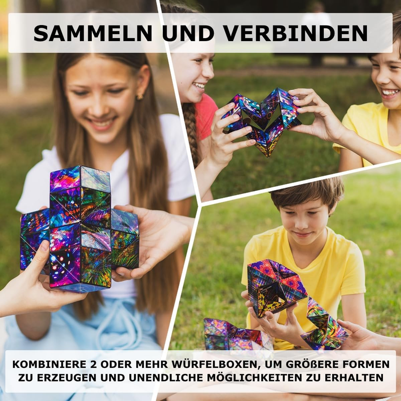 Stress Relief Fidget Cube Toy Shape Shifting Sensory Desk Toy 100+ Shapes4