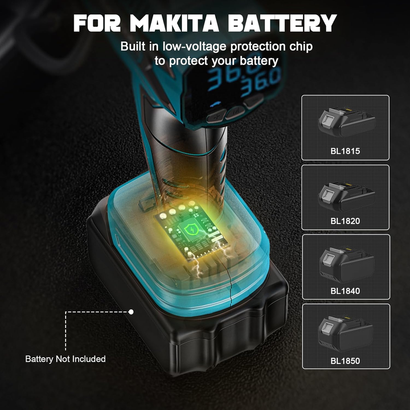 Tire Inflator Air Compressor Compatible with Makita 18V Battery,  160PSI Cordles6
