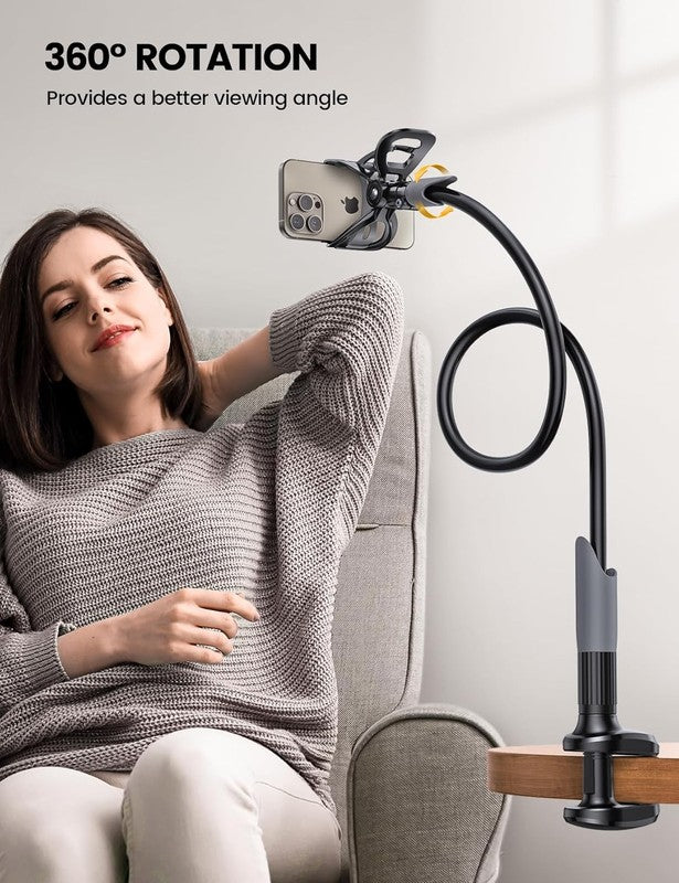 Flexible Gooseneck Phone Holder for Bed & Desk   Fits 4 7" Smartphones2