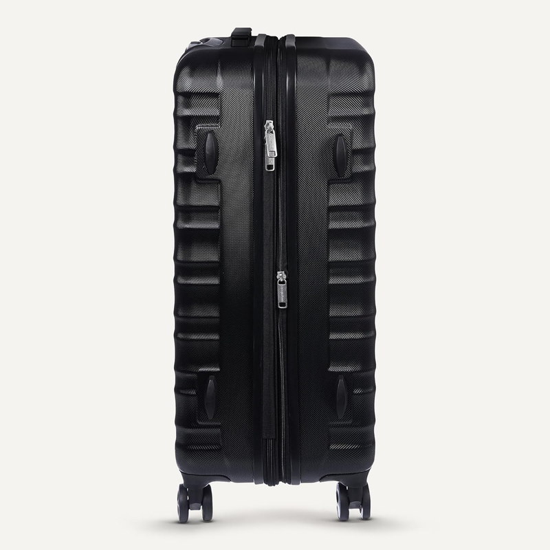 30in Large Checked Hardside Luggage Expandable Spinner Black4