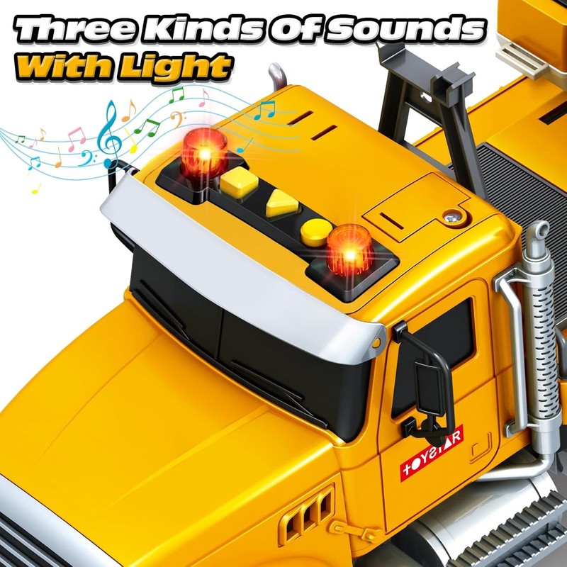 Large Excavator Truck Toy with Sound and Lights for Boys and Girls Ages 3 6 Birt6