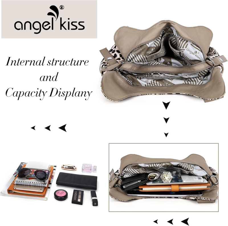 Angelkiss Women’s Large Hobo Satchel Shoulder Handbag Purse4