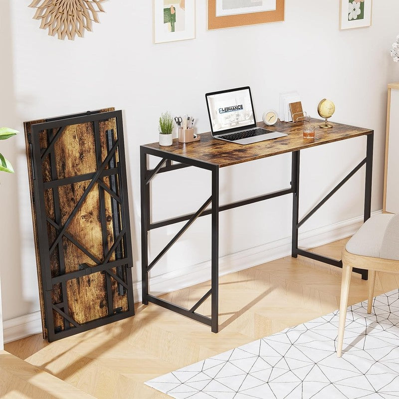 39.4" Folding Desk Writing Computer Desk Home Office Foldable Table1