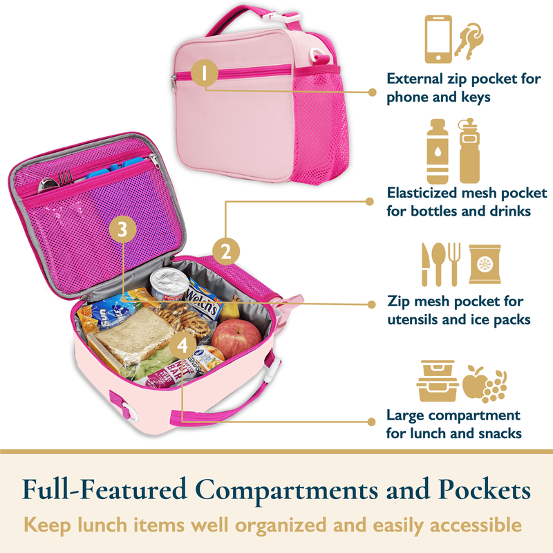 Lunch Bag for Kids – Insulated Lunch Box for Girls and Boys, Cute Reusable Coole1