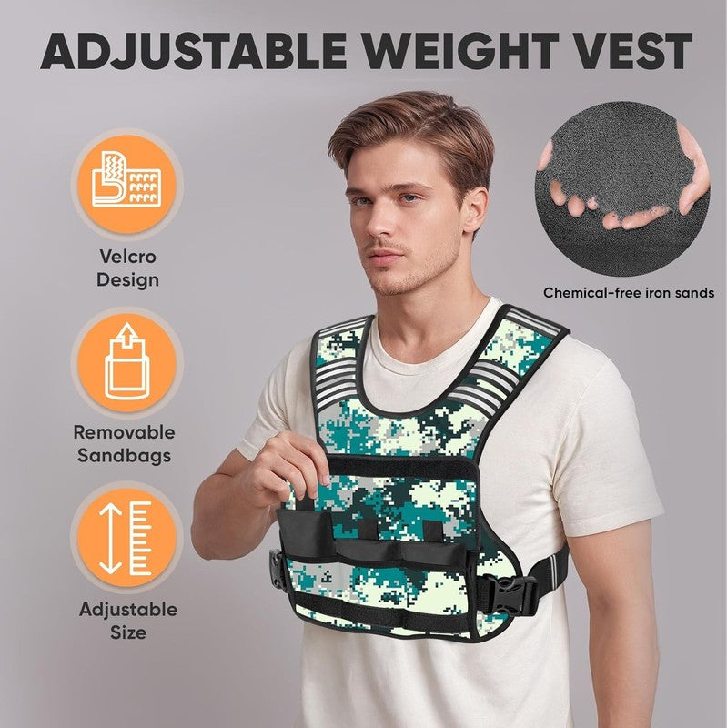 Adjustable Weighted Vest 4 10lb Strength Training Running Walking Unisex2