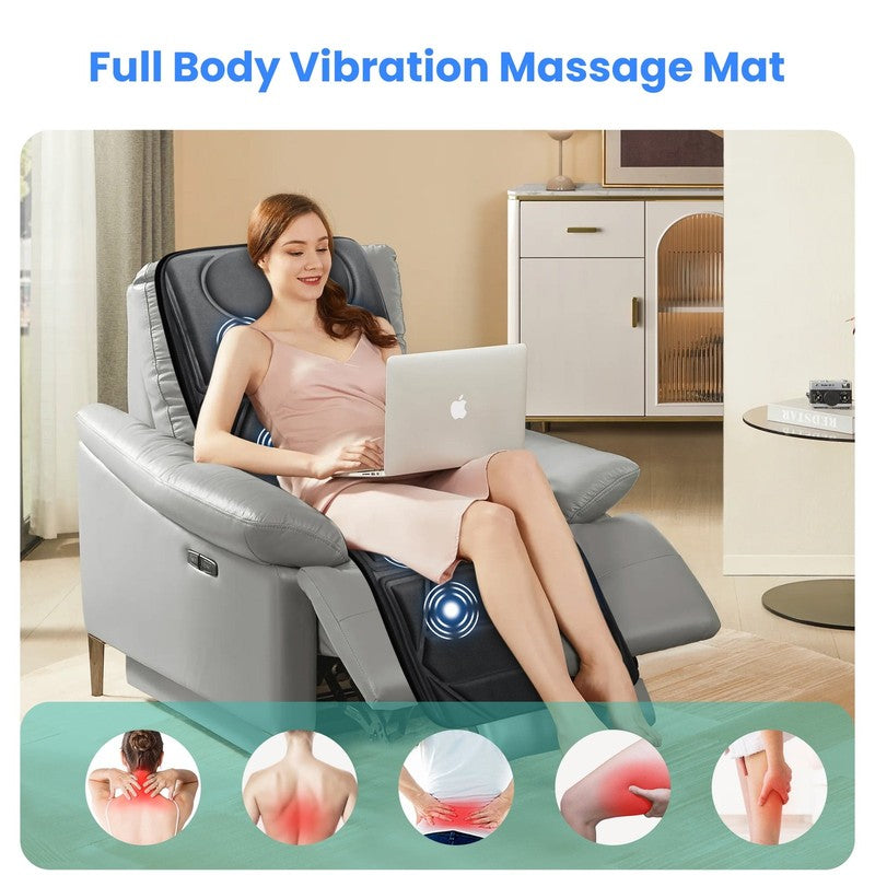 Full Body Massage Mat with Heat, Electric Massage Pad for Back Pain Relief, Gift5