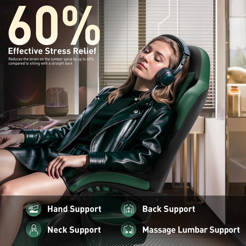 Gaming Chair with Pocket Spring Cushion, Gamer Chair with Lumbar Massage, Gaming6