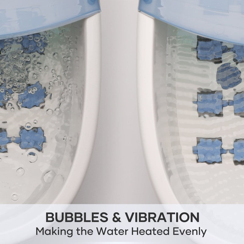 Foot Spa Bath Massager with Heat, Bubbles & Vibration – Blue for Relaxation1