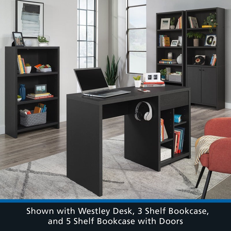 Westley 5 Shelf Bookcase, Black Finish11