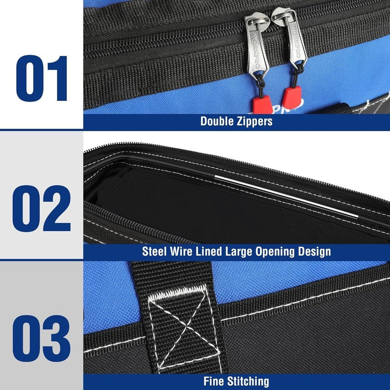 16-Inch Wide Mouth Tool Bag with Water Proof Molded Base2