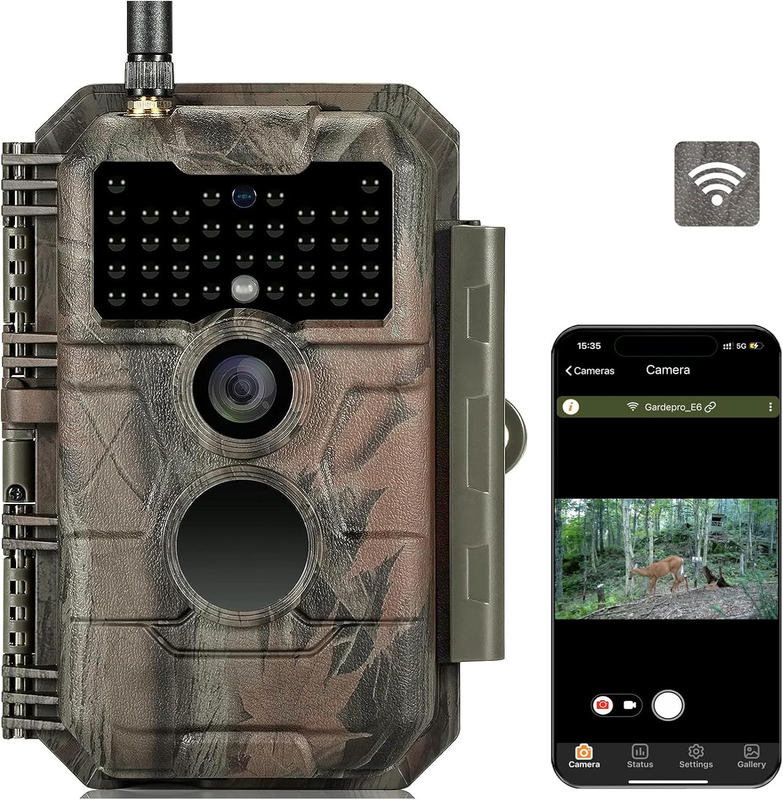 E6 Trail Camera WiFi 48MP 1296P No Glow Night Vision Motion Activated Waterproof9