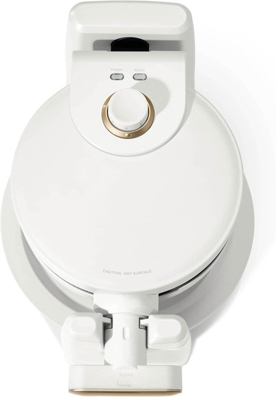 Rotating Belgian Waffle Maker, Black, by Drew Barrymore Flower, Makes 1-Inch Thi6