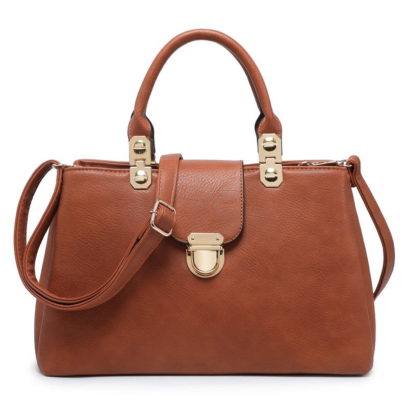 Women Satchel Handbag Vegan Leather Top Handle Medium Tote Shoulder Bag6