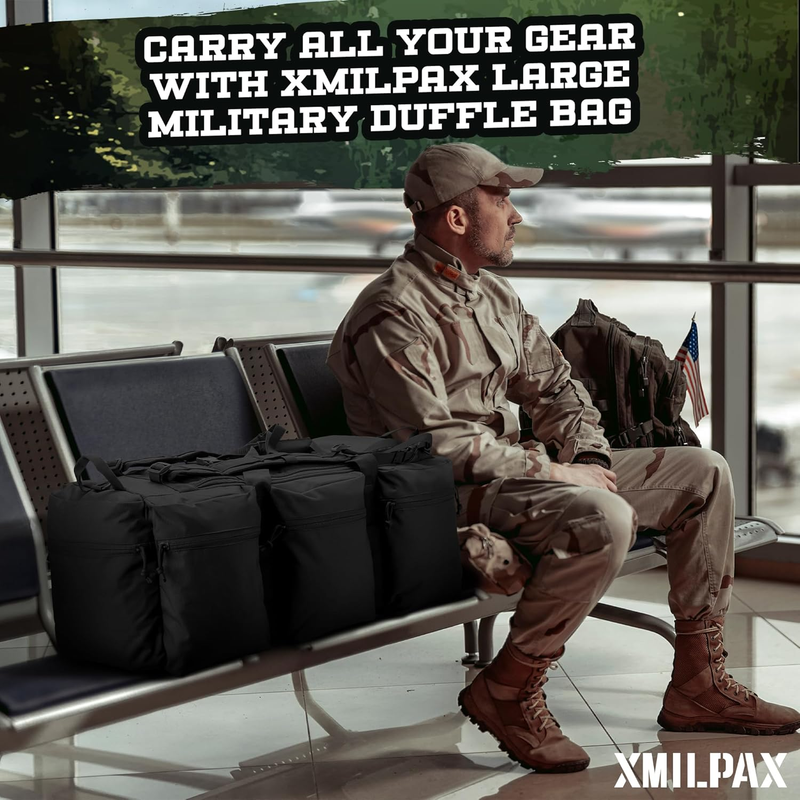Large Military Duffle Bag 100L Tactical Travel Sports Equipment Bag8