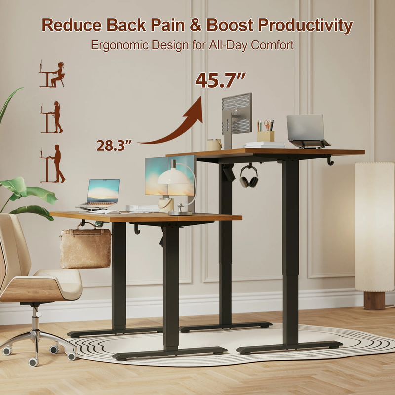 47.2in Electric Height Adjustable Standing Desk Ergonomic Home Office6